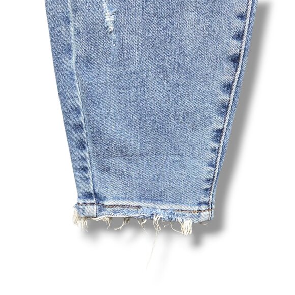 Judy Blue Relaxed Fit Jeans Womens 32 Distressed Fray Hem High Rise - Picture 10 of 12